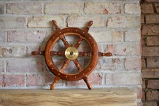 Decorative Wooden Ship D: 48cm Wheel Wall Home Décor Ship Steering Wheel L