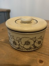 Vintage Hornsea Lancaster Vitramic Cornrose Sugar Bowl Studio Pottery Rare 1970