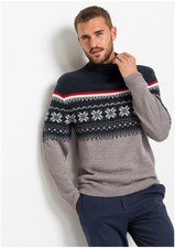 BONPRIX COLLECTION MENS FAIRISLE CHRISTMAS JUMPER SIZE XL (REF 736)