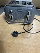 Breville VTR013 Curve Collection 4 Slice Toaster - Grey and Chrome