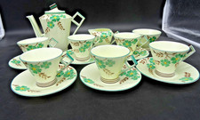 Rare hand painted Foley art deco coffee set