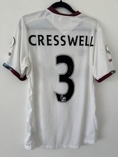 3 Aaron Cresswell Signed Shirt ⚒ West Ham United Autographed Jersey 2016/17 Away