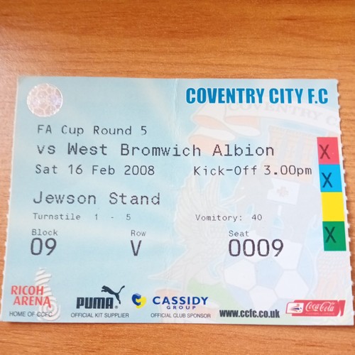 Ticket 2007 2008 cup - ticket, :