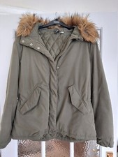H&M Ladies Khaki Coat, Size