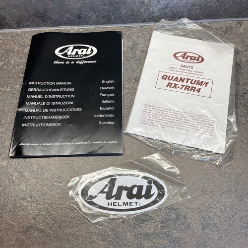 Arai instruction manuals - arai,