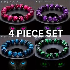4-Piece Tiger Eye Bracelet Set