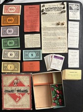 Old Style UK Monopoly Set - Board, Money, Properties, Chance cards, etc.