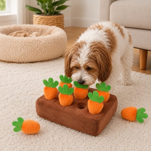 Fun carrot snuffle mat - carrot,