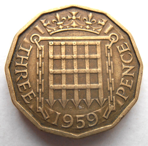 1959 threepence - 1959,