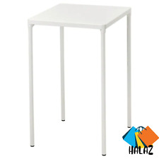IKEA Outdoor Table White Steel 50x44cm Garden Patio Balcony Side Coffee Table