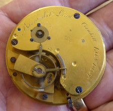 BARRAUDS & LUND ANTIQUE GENTS FUSEE  POCKET WATCH MOVEMENT WORKING