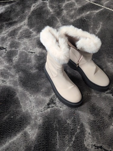 Nasty gal boots ivory faux - nasty, fur