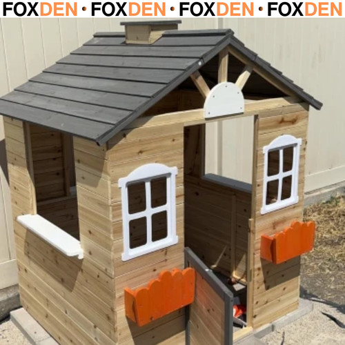 Wooden kids outdoor playhouse - outdoor,