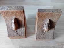 Two Robert Thompson Mouseman Bookends