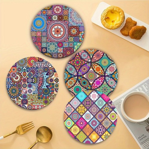 Wooden placemats mandala - 4x,