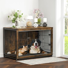 Rustic Wooden Dog Crate Pet
