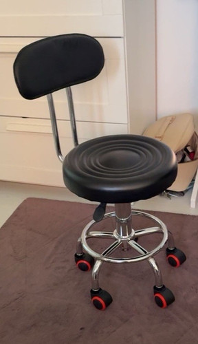 Black adjustable swivel stool - adjustable,