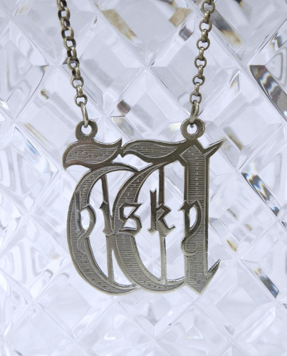 Whisky decanter label gothic - label,