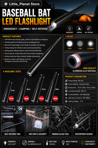 Baseball bat led - led, flashlights
