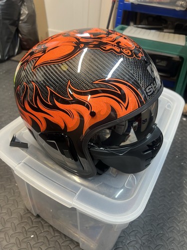 Shark dagon orange - open, face/