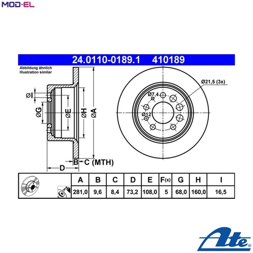 Brake disc 0110 - 2x,