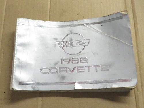 1988 corvette owner manual - owner's,