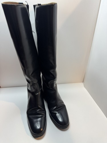 Hawkins black leather riding - black,