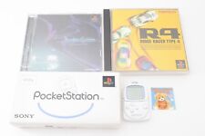 Sony PS1 Pocket Station White SCPH-4000 w/Box Racing Lagoon R4 Set Tested Japan