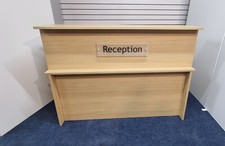 Bespoke Quality Reception Unit/Desking In LightOak Inc Cable Management/Storage