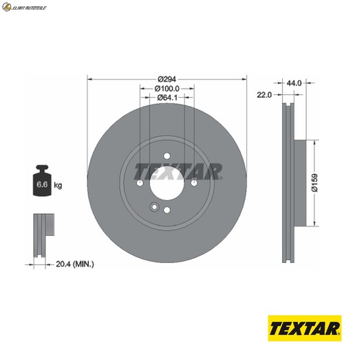 Brake disc 92183505 for - 2x,