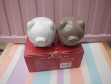 NEXT HOME SALT & PEPPER PIG SET CERAMIC NEW IN OPEN BOX