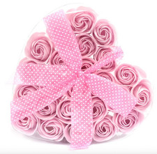 Set soap flower heart - 24,