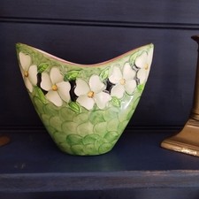 Vintage Maling Ware Lustre Jardiniere Vase Flowers RARE