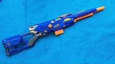 Nerf N-Strike Longstrike CS-6 Sniper Rifle Big Blue Gun