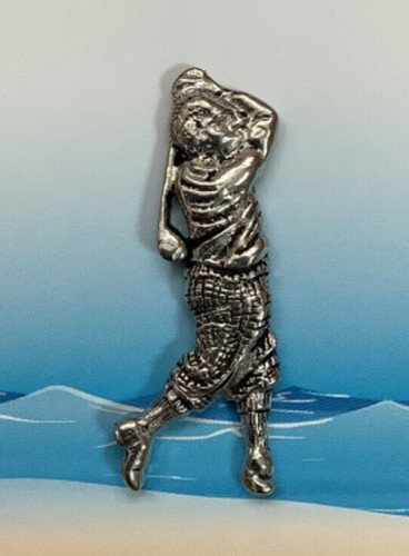 Golfer golf silver pewter - /,