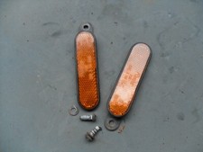 GILERA RCR50 RCR 50 DERBI SMT APRILIA FRONT FORKS ORANGE REFLECTORS FREE PP