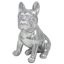 Silver French Bulldog Statue