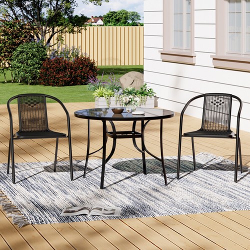 Black stackable chairs - black,