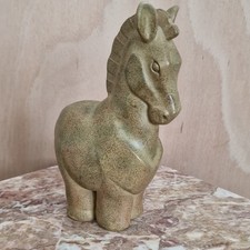 Vintage African Soap Stone Carved Donkey Sculpture Statue Figurine