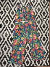 F and F Jumpsuit Size 22 Floral Multicoloured Wide Leg