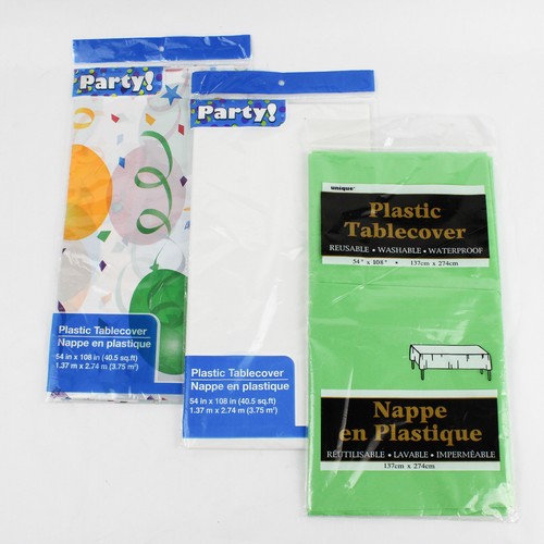 Lot plastic tablecovers - lot,