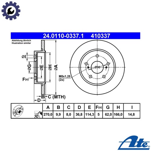 Brake disc 0110 0337 - 2x,
