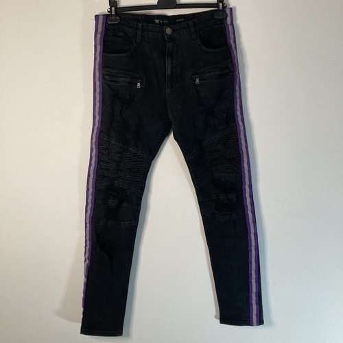 Waimea skinny black - black, ripped