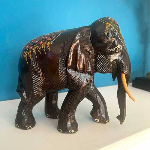 Hand carved painted wooden - hand-carved,