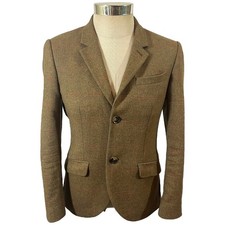 Aubin & Wills Country Green Tweed Blazer 100% Lambs Wool Sport Jacket Uk 36”