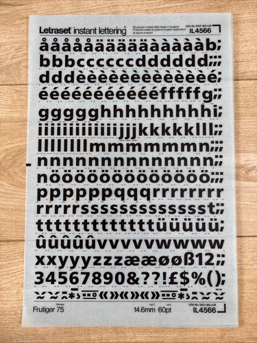 Letraset rub transfer - letraset, on