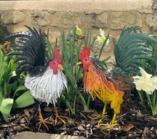 Metal Rooster Cockerel Garden