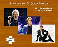 PERSONALISED RETRO MUSIC ACT A4 GLOSSY JIGSAW PUZZLE TEXT ADDED FREE OF CHARGE