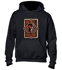 REBEL RACING HOODY HOODIE COOL CLASSIC CAR MOTORBIKE MOTORCYCLE DESIGN TOP