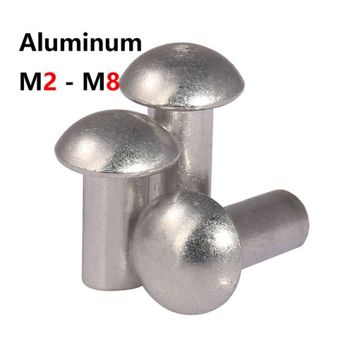 Aluminium button dome head - aluminium,